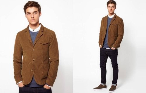 С чем можно сочетать коричневый пиджак мужчине?