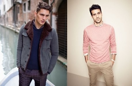 Виды мужских свитеров — различие по типу воротника и ткани