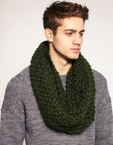 Мужской вязаный шарф: модные фасоны
