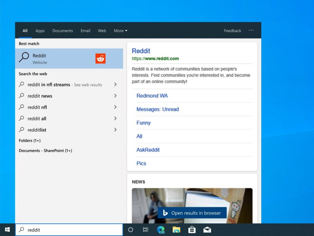 
   			Microsoft превратит строку поиска в Windows 10 в браузер   		