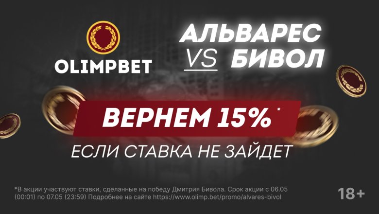 Olimpbet вернет 15% от ставки на Дмитрия Бивола в бою с Саулем Альваресом